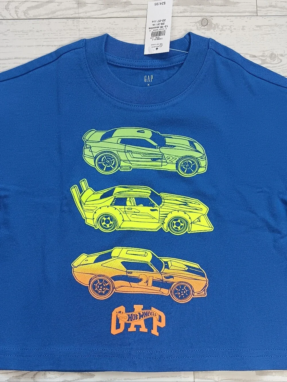 NWT  Baby Gap x Hotwheels Toddler Boy's Graphic Print Shirt Short Sleeve 12-18 M